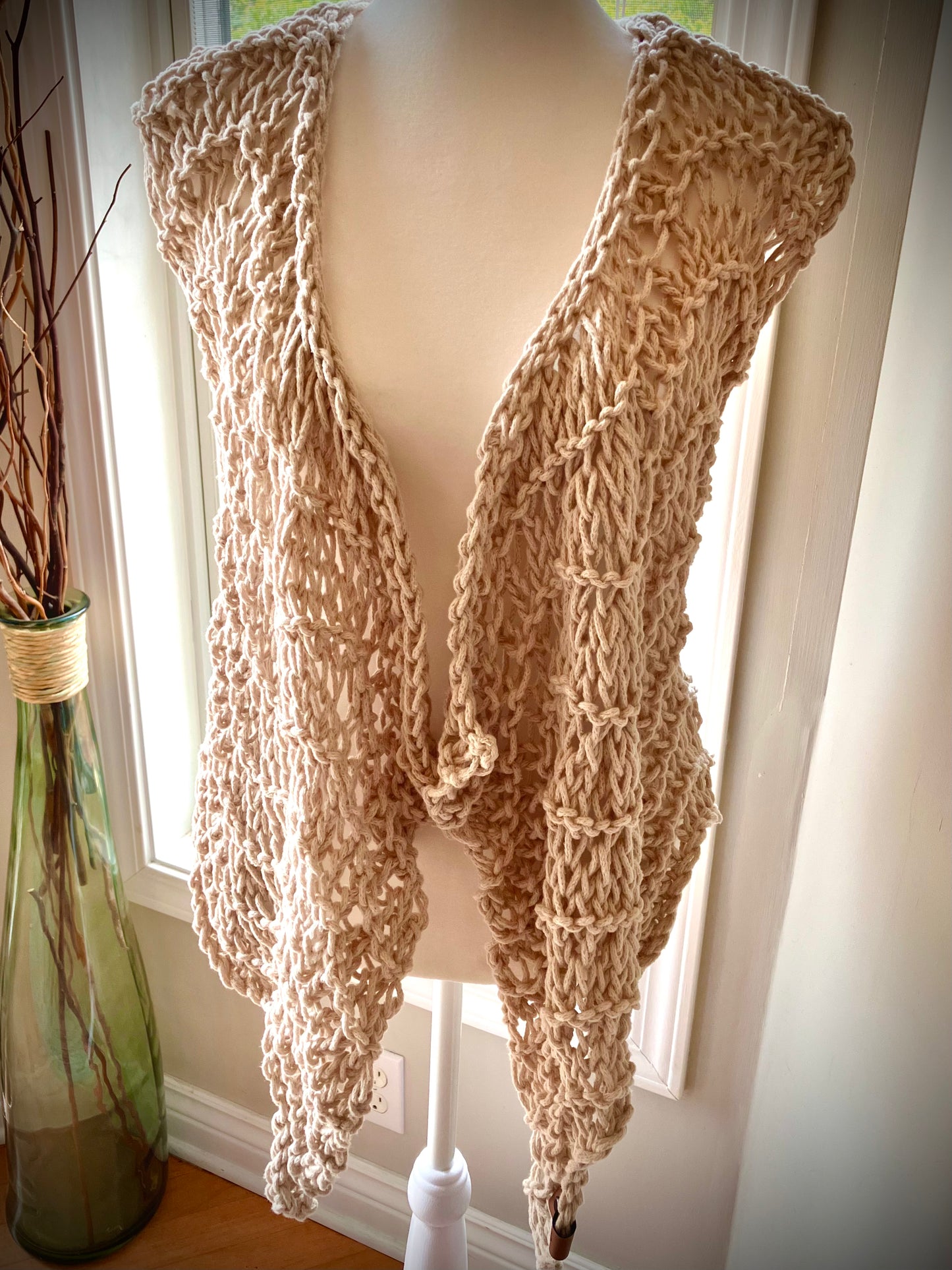 All Season Knitted Flowy Boho Vest