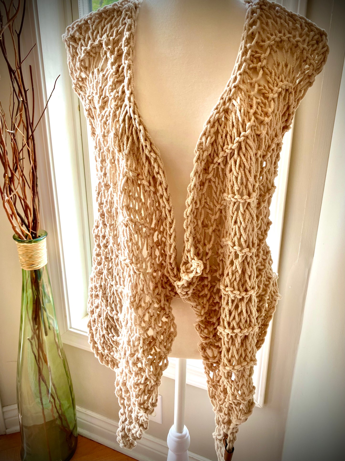 All Season Knitted Flowy Boho Vest