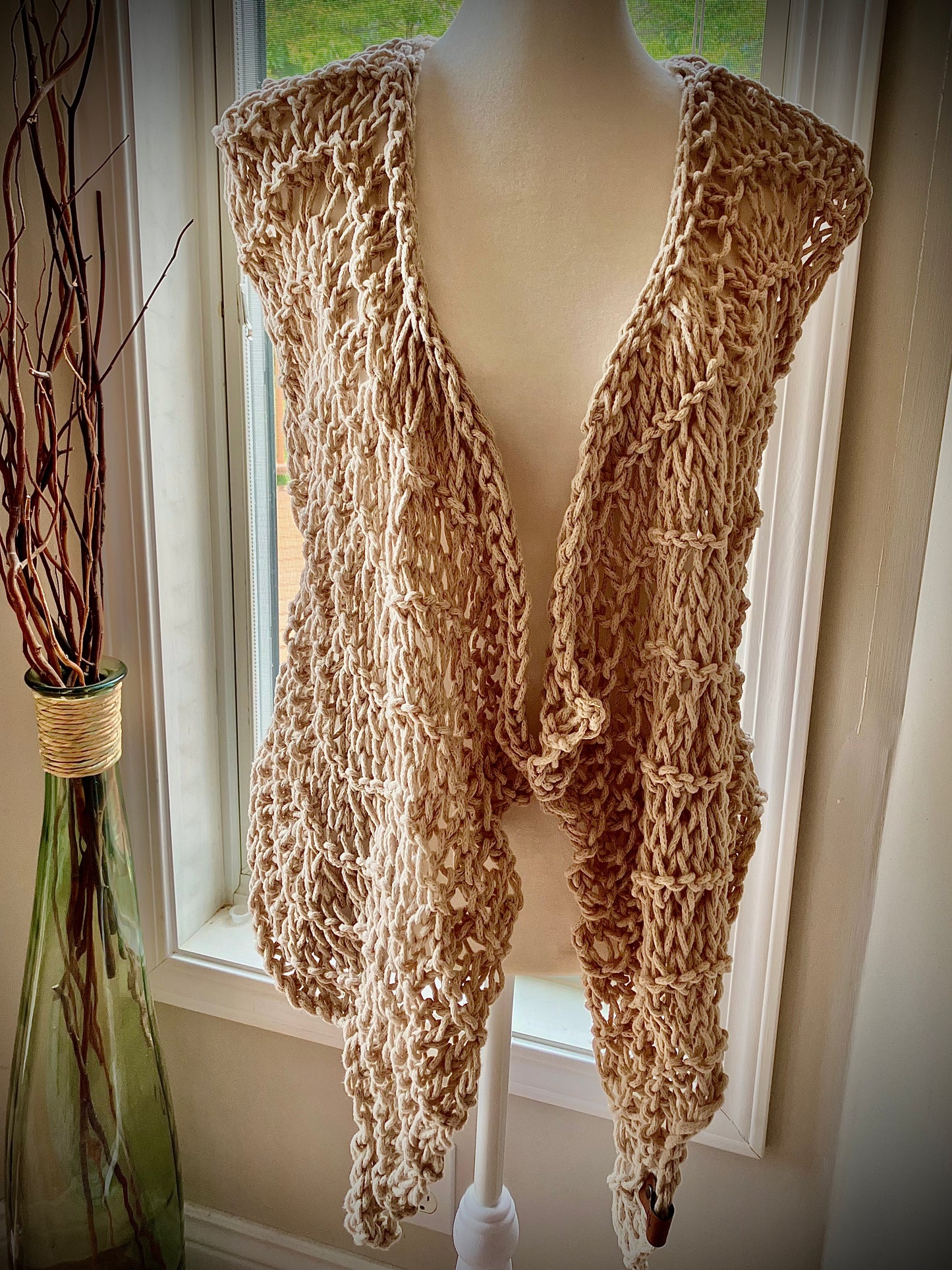 All Season Knitted Flowy Boho Vest
